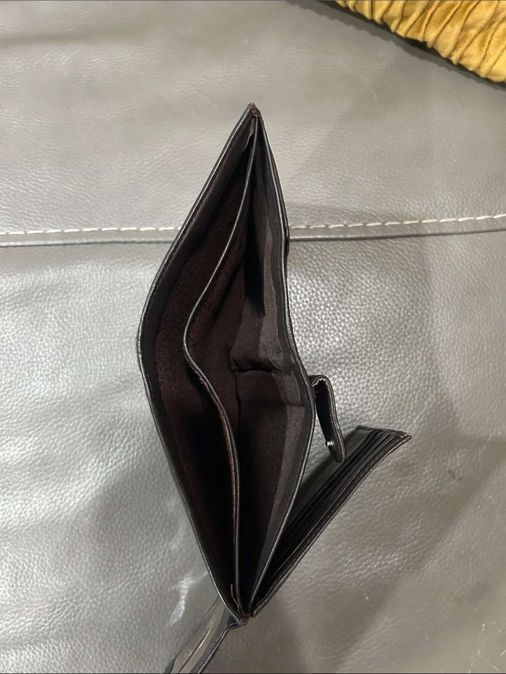 Men's Bifold Genuine Handcrafted Brown Leather Wallet EUVC